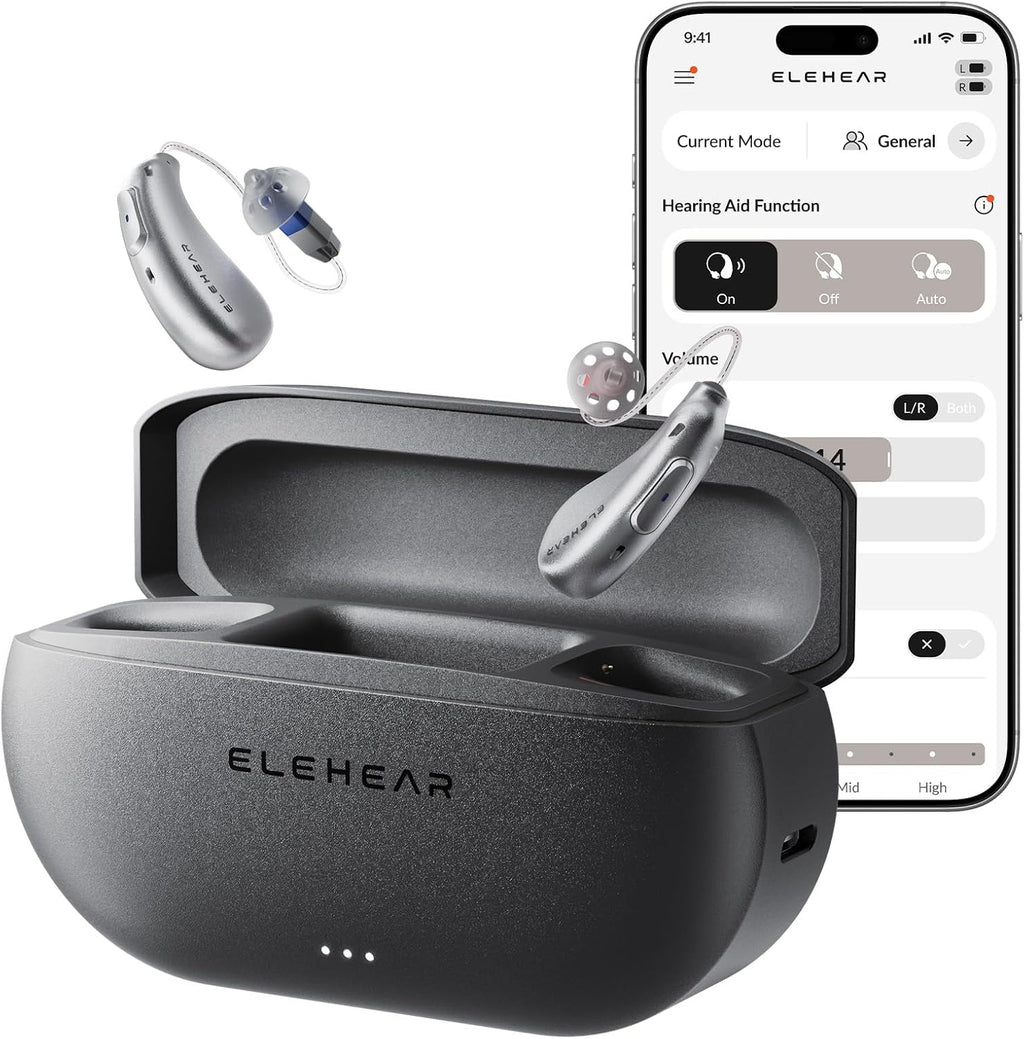 ELEHEAR-Beyond Hearing Aids, OTC Hearing Aids for Seniors and Adults with AI Powered Speech Enhancement, Superior Sound Quality, Bluetooth Enabled & App Control, Upgraded Receiver