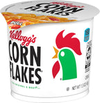 Kellogg's Corn Flakes Breakfast Cereal, 8 Vitamins and Minerals, 1.5 oz Cup
