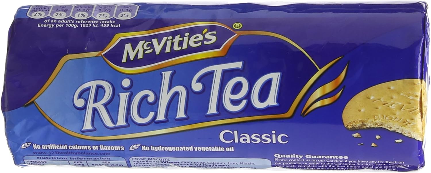 McVitie's Simply Classic Rich Tea Biscuits, 7.05-Ounce Package (Pack of 6)