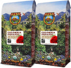 Low Acid Organic Coffee – Whole Bean, Mold-Free & Stomach Friendly by Java Planet, Colombian Single Origin, Medium Dark Roast, Smooth Full Flavored, 2x1LB Bag