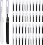 Patelai 100 Pieces Braces Brush for Cleaner Interdental Brush Toothpick Dental Tooth Flossing Head Oral Dental Hygiene Flosser Toothpick Cleaners Tooth Cleaning Tool (Black, White)