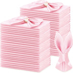 KKJIAF 50 Pack Light Pink Square Satin Napkins 17x17 Inch Soft Smooth Cloth Napkins，Silky Table Napkin for Wedding Banquet Party Decoration