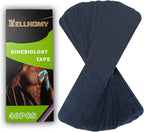 Kinesiology Tape<40 Precut Strips>Pro Elastic Athletic Tape,Cotton Waterproof Breathable Hypoallergenic Sports Tape for Joints Support & Muscle Pain Relief,Perfect for Any Activity (Black)