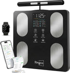 Ringco Body Pod Scale, Smart Scale with BMI Body Fat Muscle Mass, 8-Electrode High Precision Digital Bathroom Composition Analyzer with 12.2" Large Platform and 4.8" Display