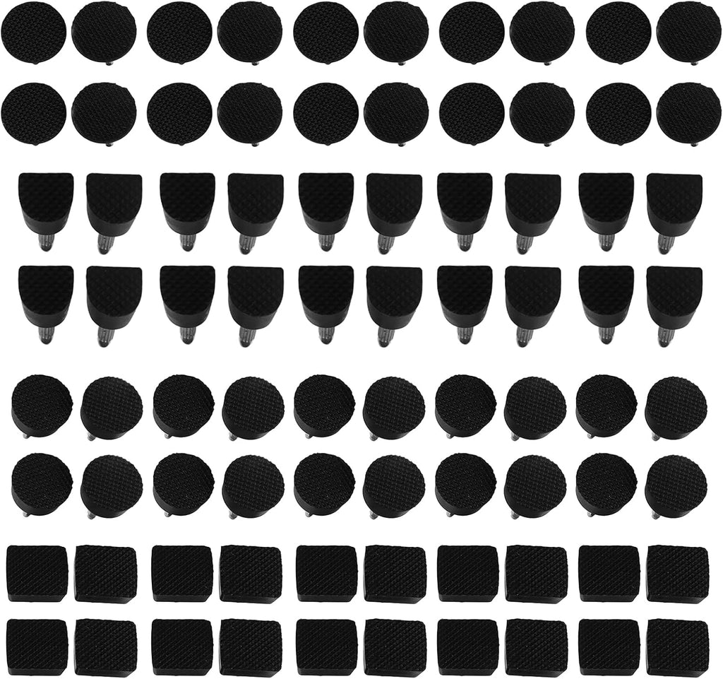 Shoe Repair Kit, 80Pcs High Heel Tips Shoes Replacement Tap Caps Boot Heel Repair Repair Tips Taps Dowel Lifts Replacement Stiletto Repair Heel Caps Kit for Shoes High Heel Tip, Parties, Black