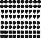 Shoe Repair Kit, 80Pcs High Heel Tips Shoes Replacement Tap Caps Boot Heel Repair Repair Tips Taps Dowel Lifts Replacement Stiletto Repair Heel Caps Kit for Shoes High Heel Tip, Parties, Black