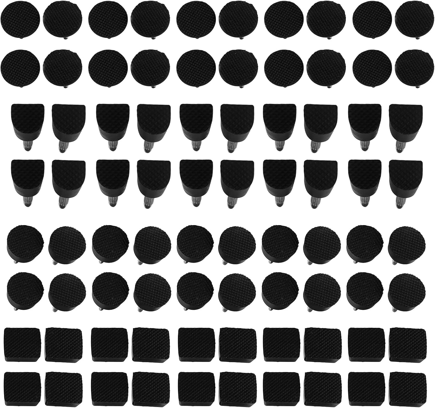 Shoe Repair Kit, 80Pcs High Heel Tips Shoes Replacement Tap Caps Boot Heel Repair Repair Tips Taps Dowel Lifts Replacement Stiletto Repair Heel Caps Kit for Shoes High Heel Tip, Parties, Black