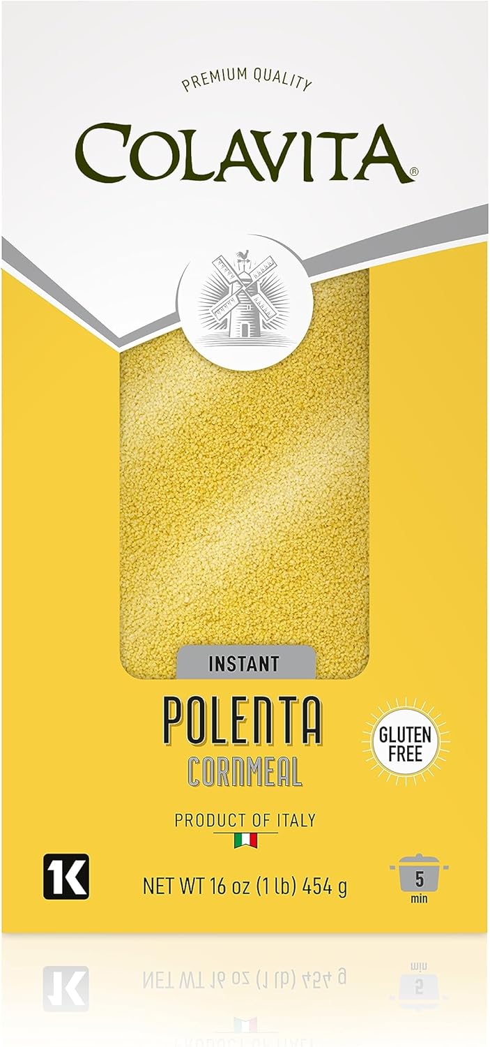 Colavita Instant Polenta Cornmeal, 16 Ounce (Pack of 6)