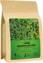 FullChea - Premium Gynostemma Tea Jiaogulan Loose Leaf Tea Herbal Tea - Non-GMO, Sulfur-free, Caffeine-free - Enhance Immunity - 4oz/114g