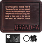 Grandpa Gifts, Christmas Birthday Gift for Grandpa, Unique Gifts for New Grandpas from Grandkids, Good Gift for Grandpas Grandfather Wood Valet Tray Set
