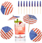 Cocktail Picks 100PCS 4 Inch Drink Umbrellas Cocktail Toothpicks for Appetizers Paper Umbrellas for Tiki Luau Hawaiian Tropical Party Decoration