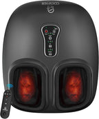 COMFIER Shiatsu Foot Massager with Heat, Kneading Rolling,Vibration, Compression,Remote Control,Foot Massage for Neuropathy,Plantar Fasciitis,Size 13“