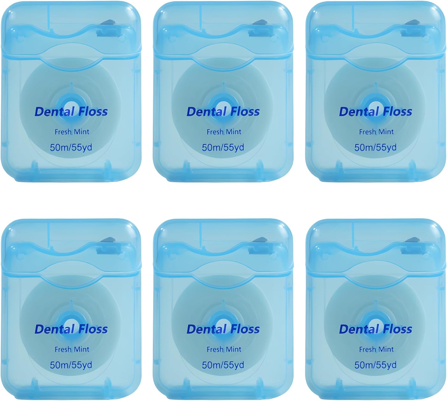 NAGY Dental Floss for Braces, Implants, and Bridges, Shred Resistance, Natural Floss, PFAS Free, Mint, 55 yds(6 Pack)
