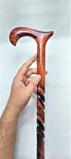 Walking Stick Orange (Most Precious Wood ,Mishto Wood) Handcrafted Cane Stylish Fire Shade Theme Walking Stick for Dad on Christmas Sailor Gift Orange Black 36inch
