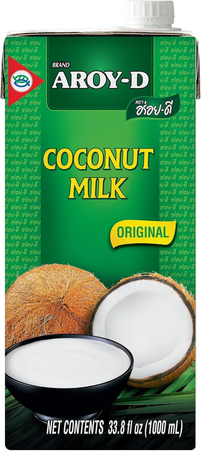 Aroy-D Coconut Milk, 33.8 Fluid Ounce (Pack of 6)