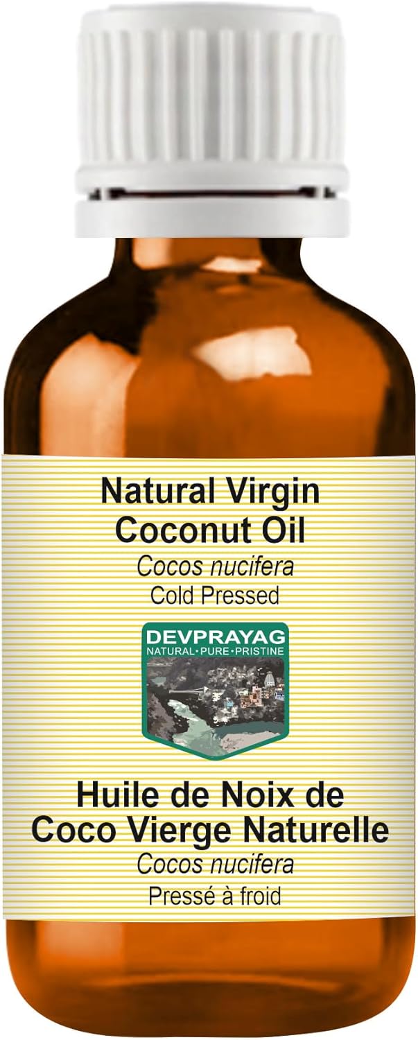 DEVPRAYAG Natural Virgin Coconut Oil (Cocos nucifera) Cold Pressed 15ml (0.50 oz)