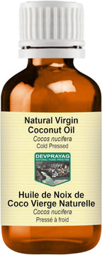 DEVPRAYAG Natural Virgin Coconut Oil (Cocos nucifera) Cold Pressed 15ml (0.50 oz)