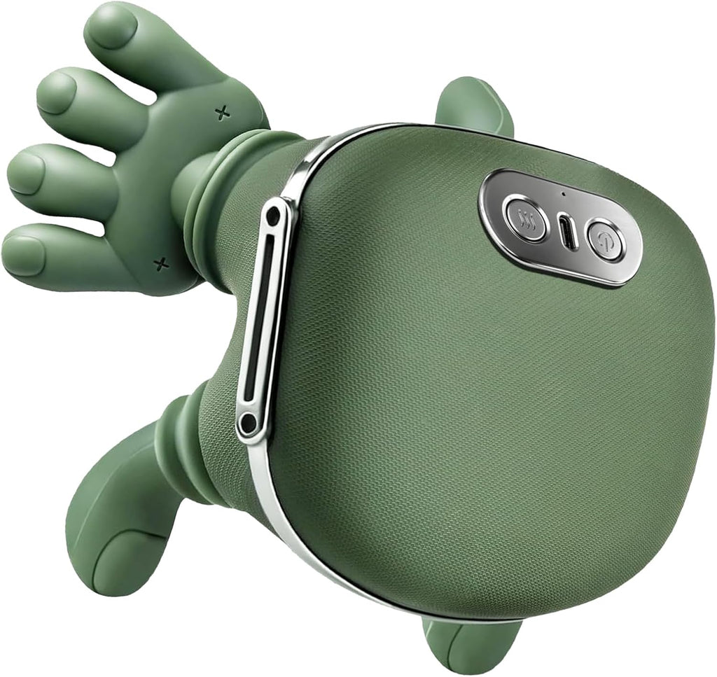 Bionic Neck Massager with Adjustable Heat, Portable Deep Tissue 4D Kneading Electric Shoulder Massager, Compact Design with Soft Silicone Massage Heads for Relaxation and Comfort