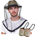 Mosquito Head Net, 2 Pack Cooling Ice Silk Bug Net for Head, Ultra Fine Soft Large Long Mesh Face Cover Mask Hood