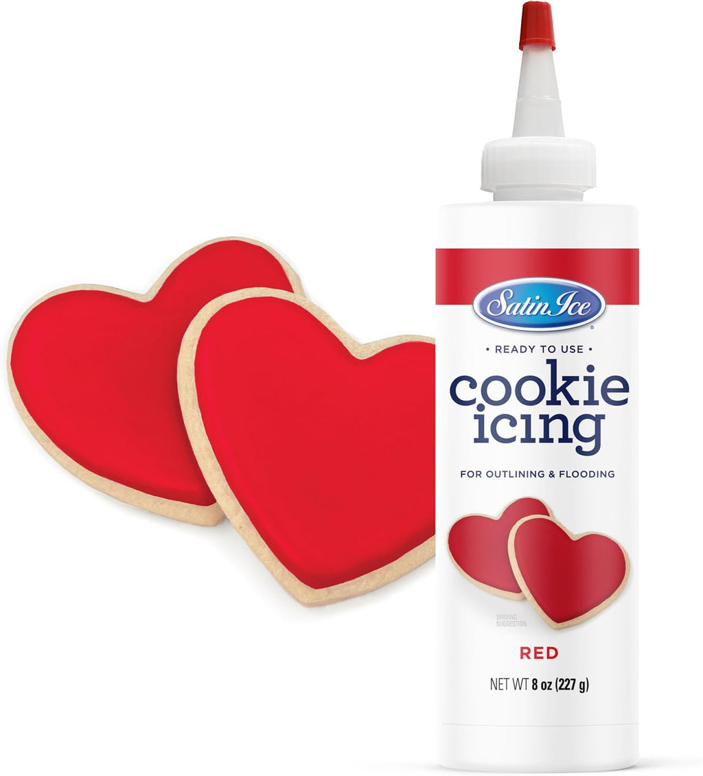 Satin ice Red Cookie Icing - 8oz - Bottle