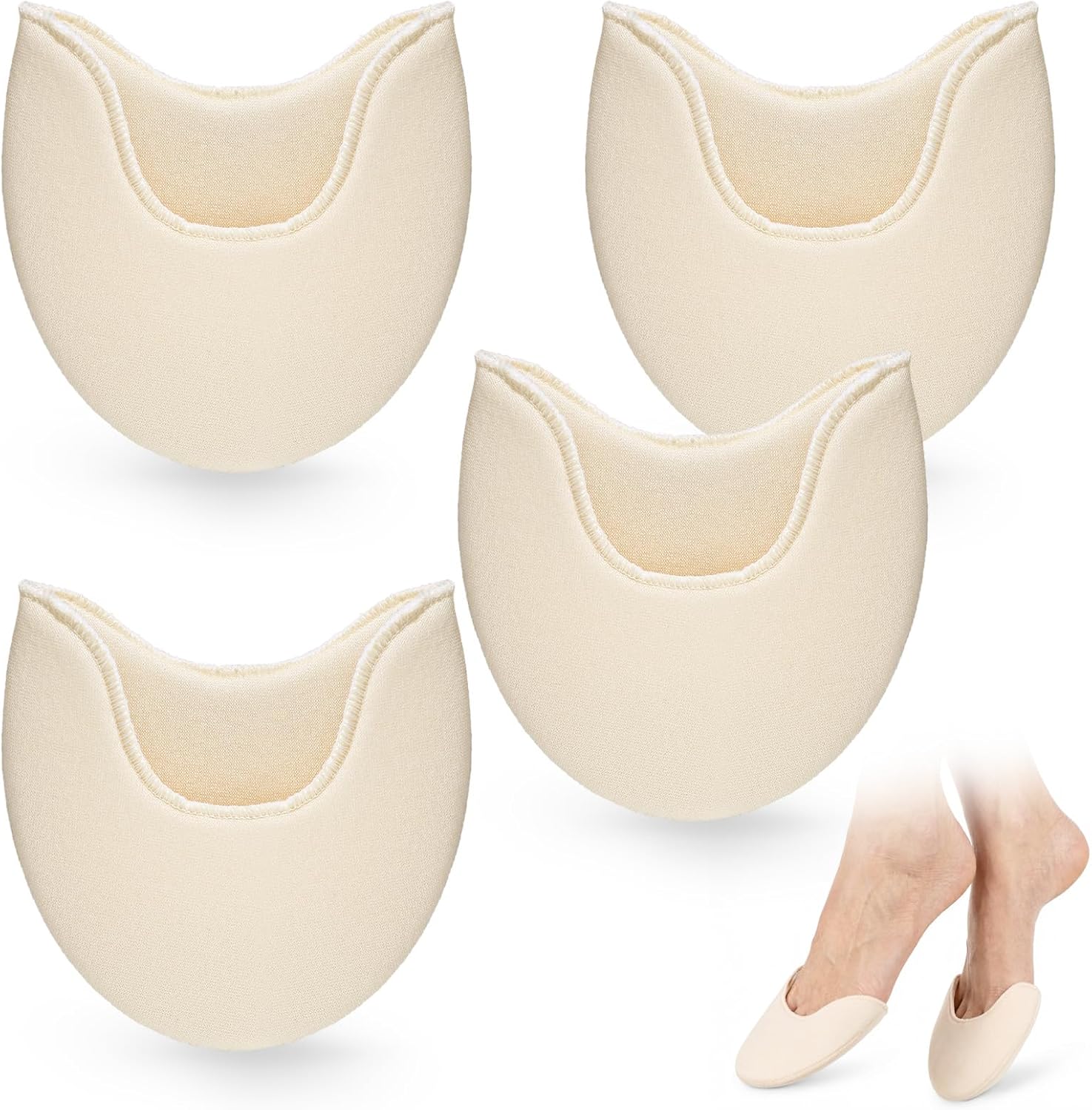 JJUNW 2Pairs Ballet Dance Toe Pads, Toe Pads for Pointe Shoes, Pointe Shoe Toe-Pads Ballet Dance Shoe-Toe High Heels Toe-Caps Protector Accessories Foot Covers for Women Girls