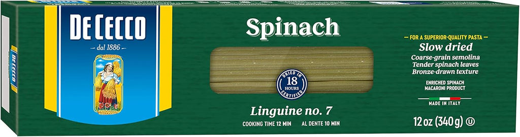 De Cecco Spinach Pasta, Linguine No.7, 12 Ounce (Pack of 12)