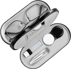 AITIME 2 in 1 Double Sided Portable Contact Lens and Eyeglasses Case - Marbling, Multifunction, Durable, Compact, Portable Storage Kit