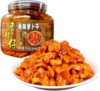 JOIYSVEN Spicy Pickled Radish, Crisp and Spicy Radish Kimchi, Korean,served with Rice, Noodles, or As A Snack. 400g, 14.1 Oz