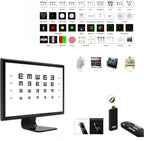 Optical Elite Digital Visual Acuity Eye Chart for Optometry, Snellen & Tumbling E, Randomize/Mirror, Works with TV/Monitor, Plug & Play, No PC Required, Auto Calibration, RF Remote, Supports 4K