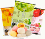 QIXINLIZYY Japanese mochi fruit rice cake Daifuku dessert 19.2 ounces (approximately 547.1 grams) -3 types of strawberry, mango, grape mochi snacks Asian snacks