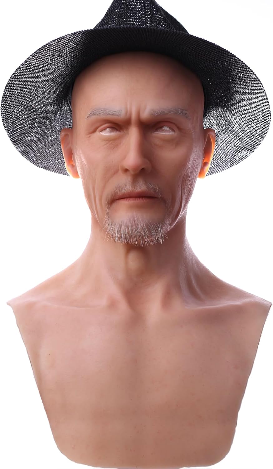 EQAIWUJIE silicone Mask Face Realistic Old Man Mask Full Head Halloween Masks Cosplay Party Mask