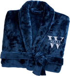 Personalization Universe Lavish Last Name Embroidered Fleece Robes