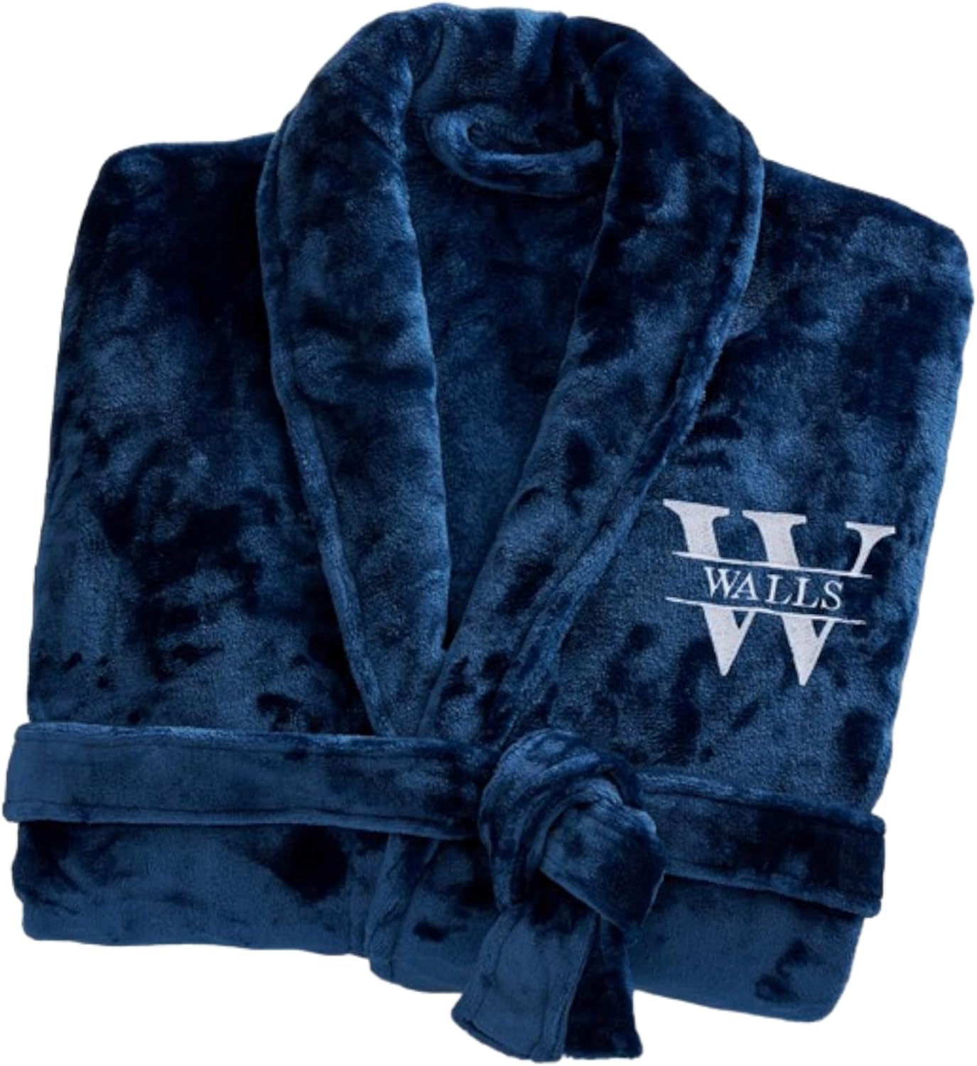 Personalization Universe Lavish Last Name Embroidered Fleece Robes