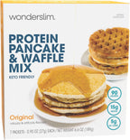 Wonderslim Protein Pancake & Waffle Mix, Original, Low Sugar & Low Calorie (7ct)
