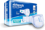 Attends Stretch Adult Incontinence Disposable Briefs, Medium/Regular 31"-52" Waist with SecureGrip Tab Closure, Ultimate Absorbency with Dry-Lock Containment Core and Breathable Side Panels, 96ct Case
