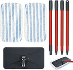 Microfiber Flat Mops for Floor Cleaning Ocedar Hardwood Floor 'N More Mop, Large Surface Dust Flat Mop with 2 Reusable Pads & 1 Extendable Handle, Washable Hardwood Floors Mopping to Dry and Wet Clean