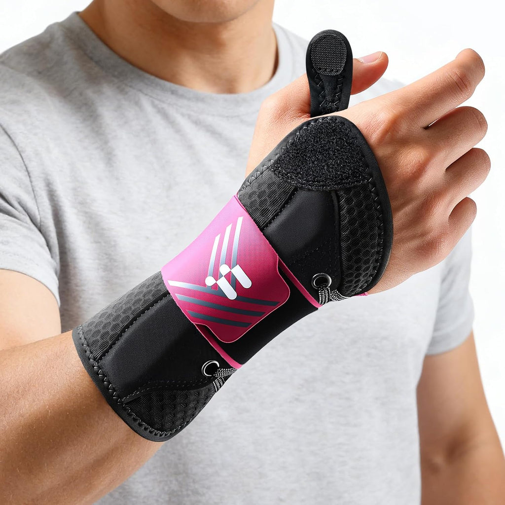 Open Thumb Wrist Brace for Carpal Tunnel Relief, Removable Support Splint for Daytime Typing & Night Support, Adjustable & Breathable, Wrist Support for Arthritis Tendonitis, Right Hand S/M