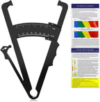Body Fat Caliper for Accurately Measuring BMI Skin Fold Fitness(Black)