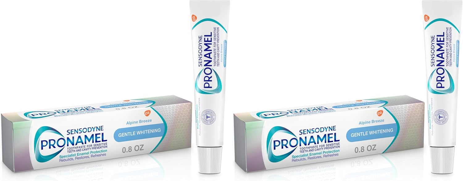 Sensodyne Pronamel Gentle Whitening Alpine Breeze Toothpaste - 0.8 Ounce -Travel Size (Pack of 2)