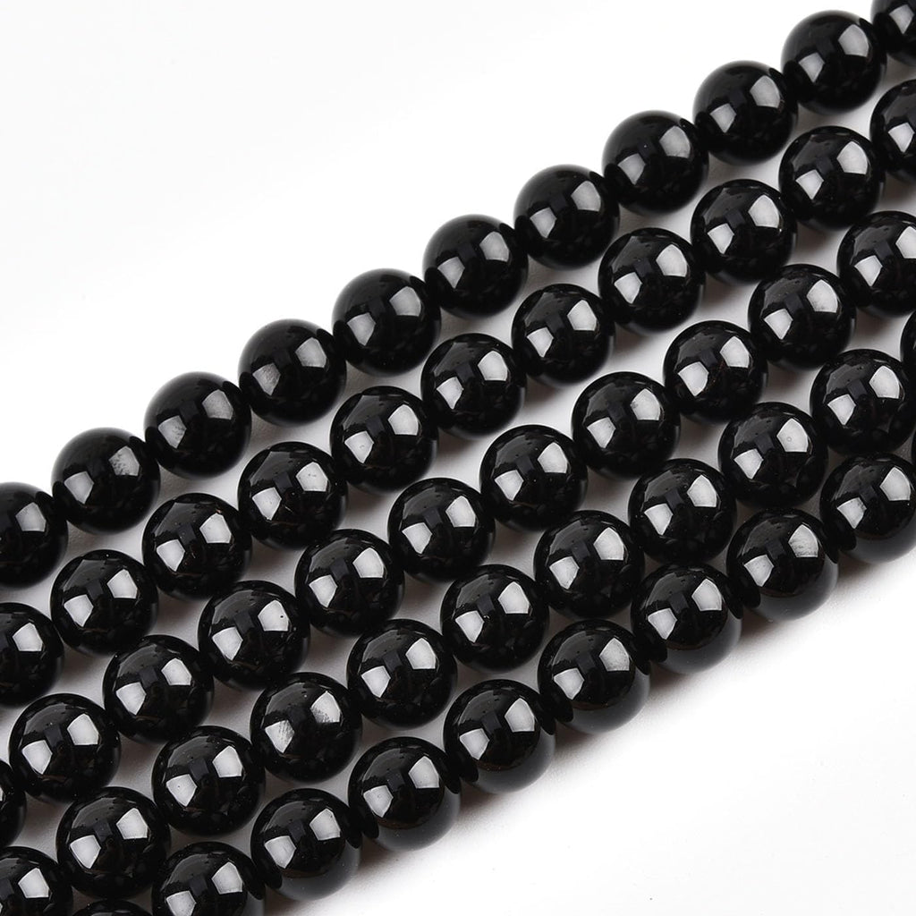 Natural Black Onyx Beads for Jewelry Making 12mm Round Semi Precious Gemstone 15 inch(31-32pcs/strand)