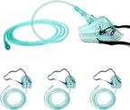 Pediatric Elongated Standard Oxygen Mask with 6.6' Tubing and Adjustable Elastic Strap - 3 Packs - Size M