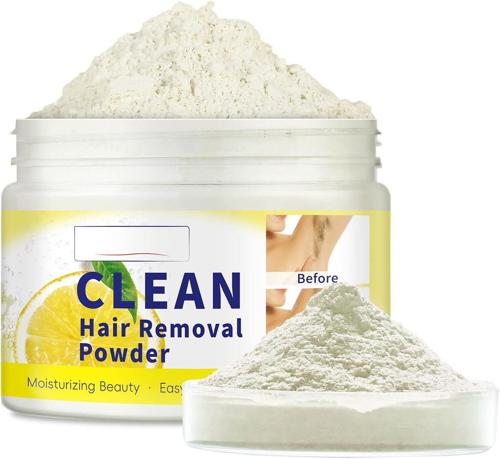 Lemon Hair Removal Powder For Men & Women,Bikini,Legs,Underarm& Chest,Hand,for All Skin Types,7.76oz