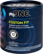 MyONE Custom Fit Large Sized Condoms | Tailored Width & Length | Max Pleasure | Triple Tested Softer Latex | Lubricated | Nontoxic, Vegan, Non-GMO | 64M: Super Wide (64), Length 9.3” (M)