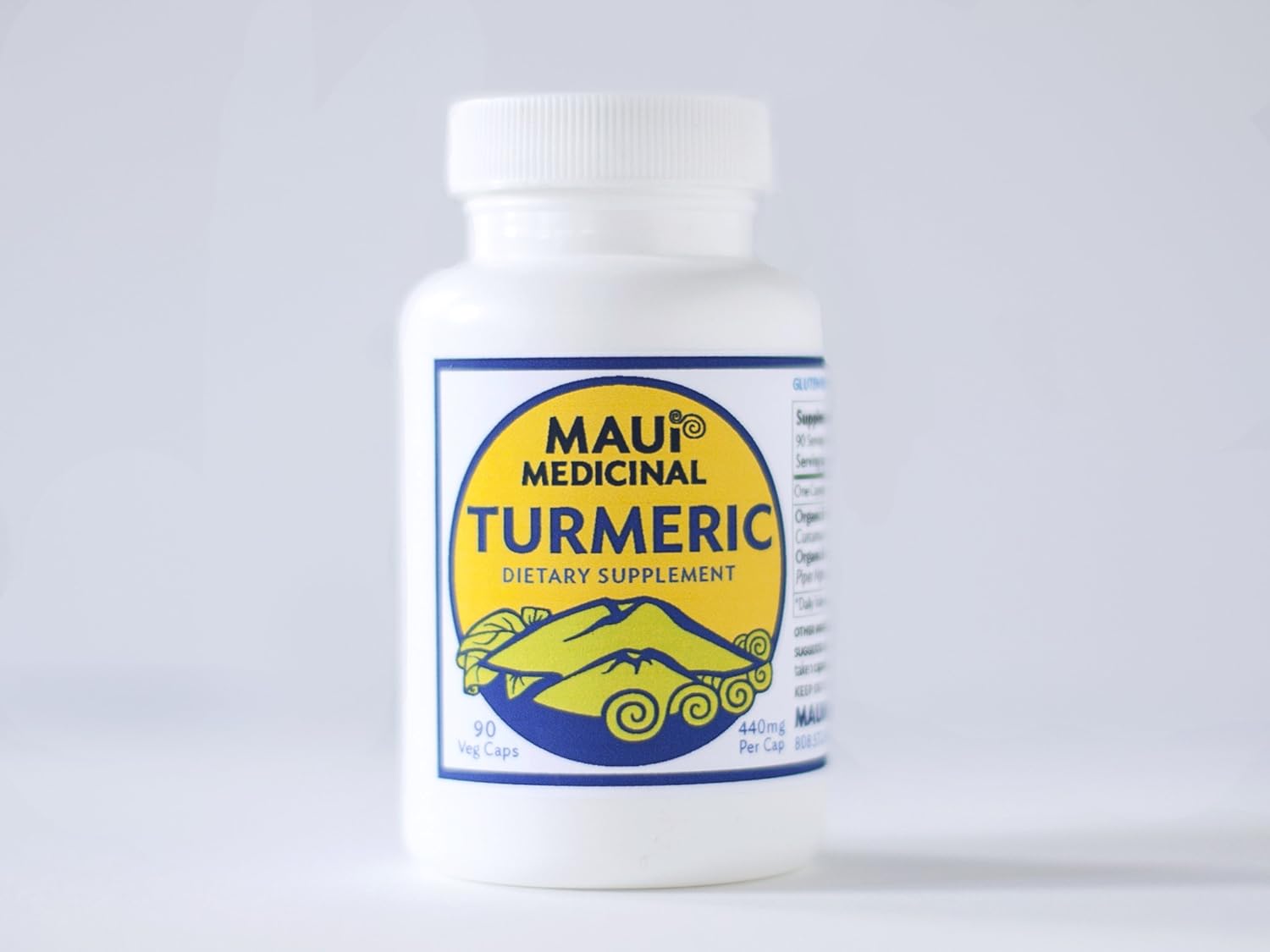 Organic Turmeric & Black Pepper 90 Veggie Capsules - 440mg per Capsule