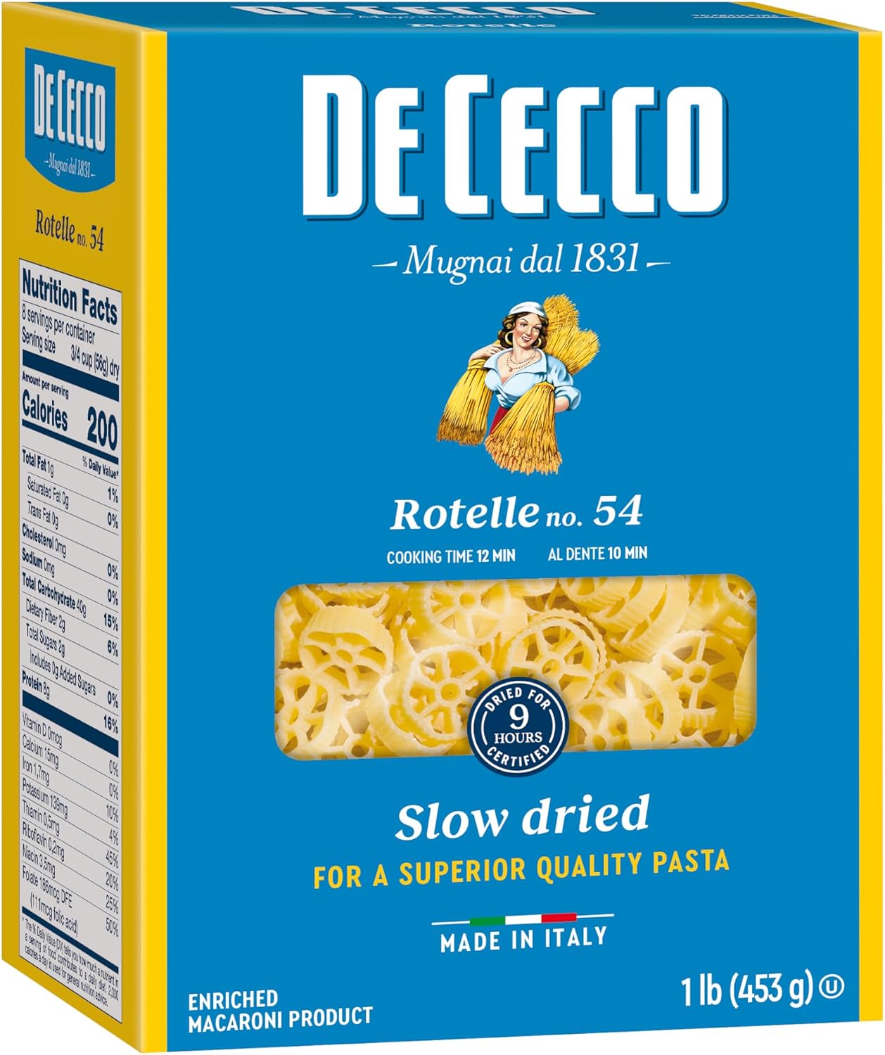 De Cecco Pasta, Zita Cut No.118, 1 Pound (Pack of 12) - Made in Italy, High in Protein & Iron, Bronze die
