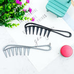 2 Pcs Wide Tooth Comb, Large Tooth Combs, Shark Teeth Hair Combs, Curl Comb, Durable Plastic Hair Combs for Curly Wet Wavy Thick Hair Wigs Barber Salon, Women Men