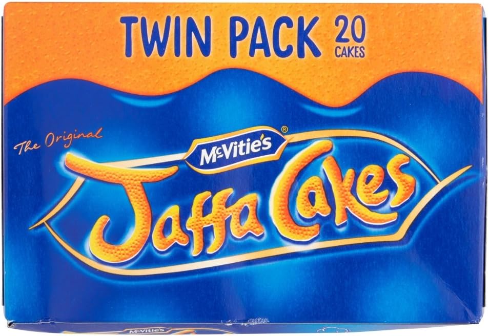 Original McVitie's The Original Jaffa Cakes Twin Pack Imported From The UK England The Very Best Original British Jaffa Cakes A Genoise Sponge Base Layer Of Orange Flavored Jam Coating Of Sponge