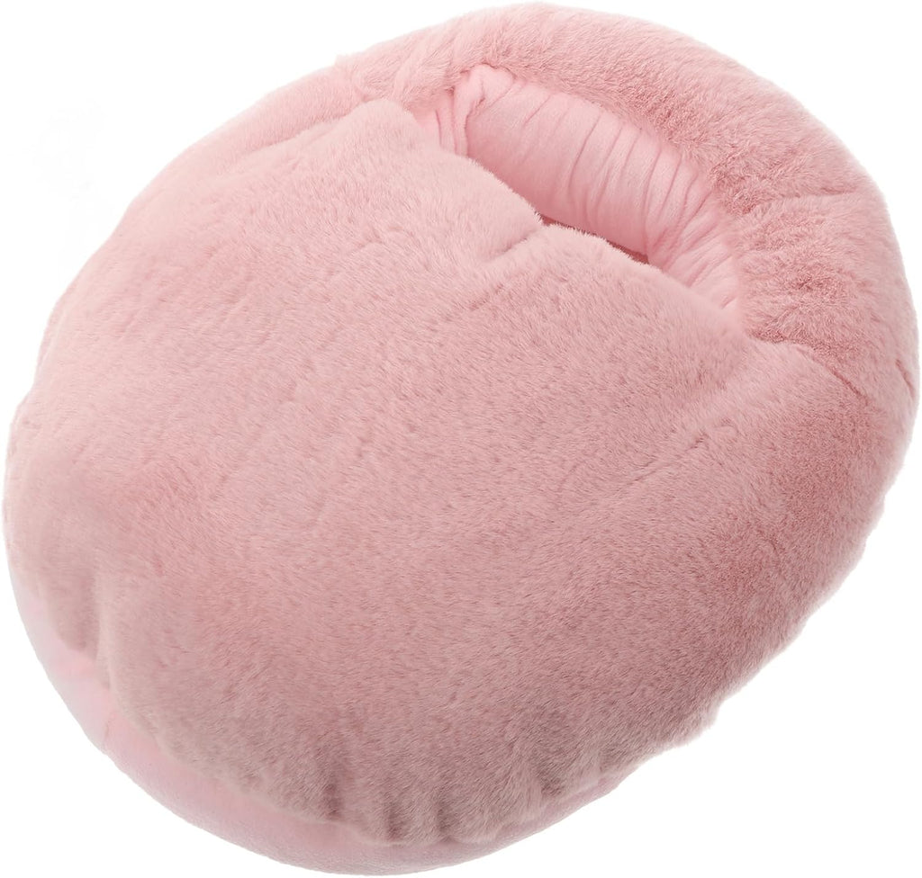USB Electric Foot Warmer with Ultra-Soft Faux Rabbit Fur - Rapid Heating Pad for Feet, Removable & Washable Heated Slipper for Women/Men - Portable Foot Warmer for Office, Home & Dorm