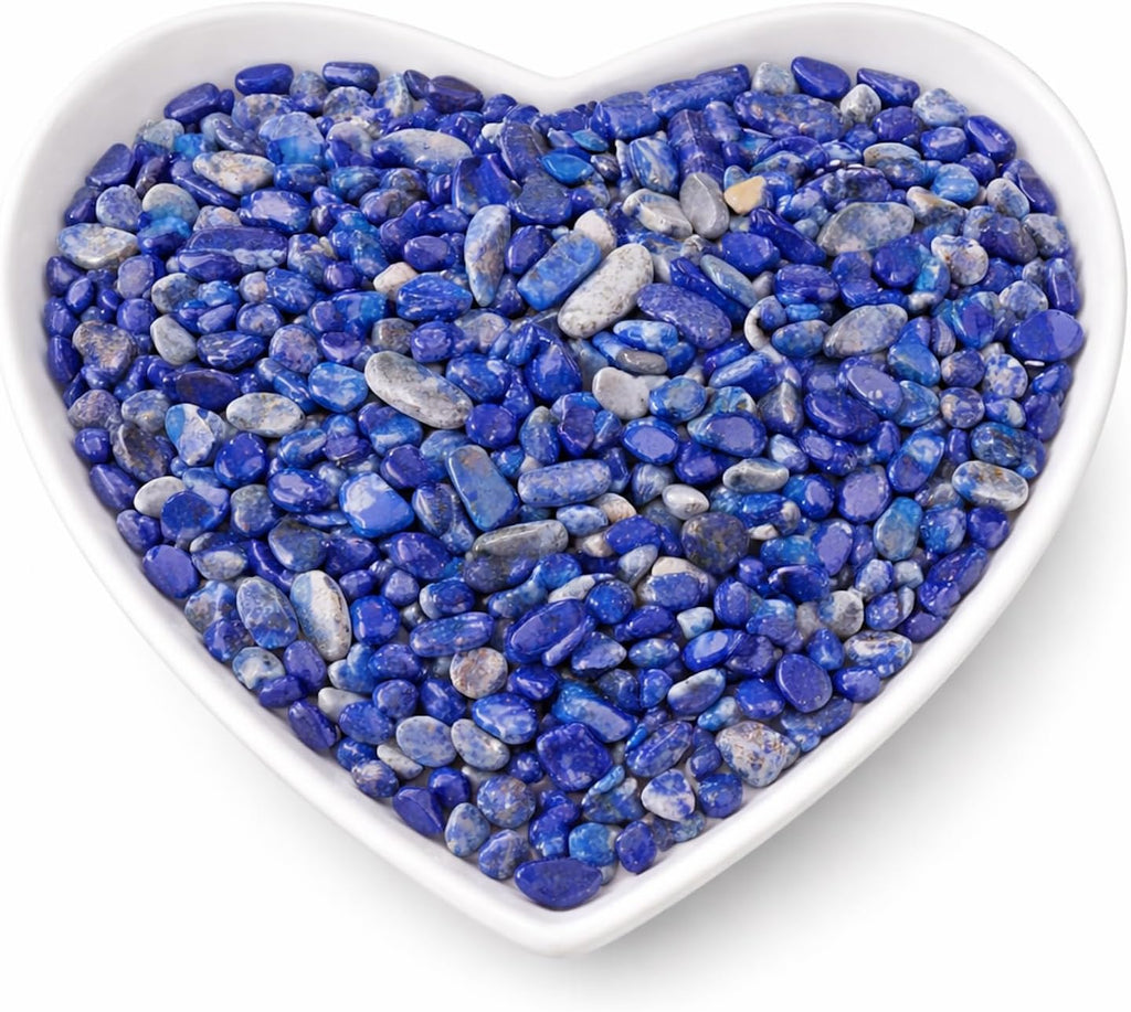 Lapis Lazuli Crystal Chips 100g – Natural Tumbled Polished Blue Gemstone Stones for Jewelry Making, Reiki Healing, Third Eye & Throat Chakra, Resin Art, Aquarium Gravel & Home Décor – Bombay Crystals