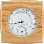 Homaisson 2 in 1 Wooden Sauna Hygrothermograph, Sauna Thermometer and Hygrometer, Indoor Humidity Temperature Measurement Sauna Room Equipment and Accessories